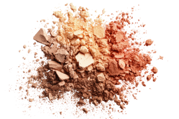 Crushed makeup powder explosion