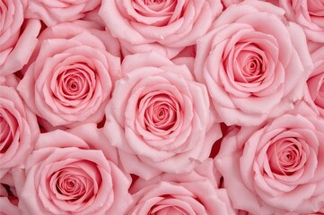 Fototapeta premium Delicate roses in a romantic design