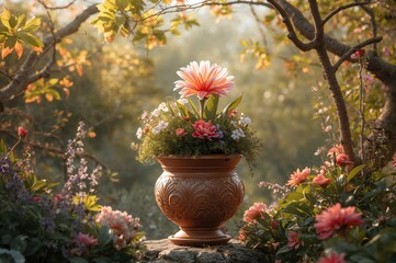 Amazing shot of a decorative plant container