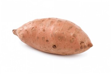 Isolated sweet potato on a white backdrop with clipping path