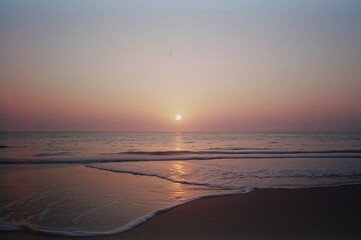 Fototapeta premium Twilight Over Ocean and Shoreline
