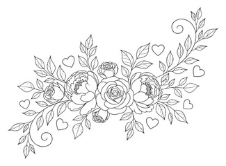 Elegant Decorative Floral Ornaments and Botanical Design Elements with Swirls, Leaves, Arrows and Flowers for Borders, Frames, Dividers, Patterns, and Decorative Artwork in Vintage and Modern Styles