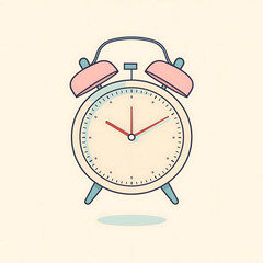 Flat vector icon of an alarm clock