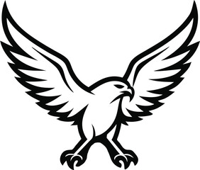 Eagle outline vector icon
