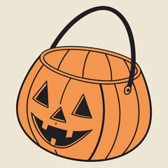 Simple flat illustration of an orange fruit