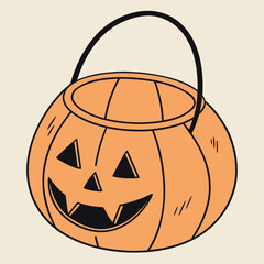 Simple flat illustration of an orange fruit