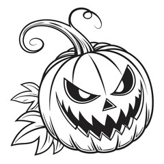 Menacing black and white cartoon character design