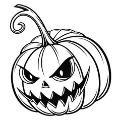 Menacing black and white cartoon character design