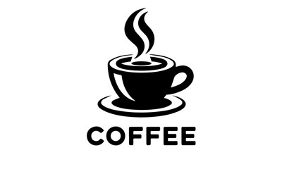 Minimalist coffee shop branding- Hot drink cup logo. Simple vector logo design for your business 
