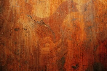 Fototapeta premium Vintage orange wood texture pattern background with abstract design and natural elements