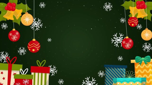 Christmas background with gift boxes