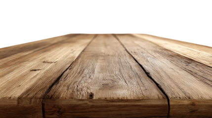 Wood plank tabletop, high-angle view