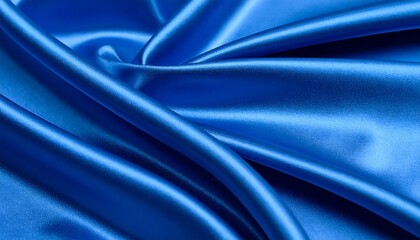 Fototapeta premium Smooth, vibrant blue silk fabric (1)