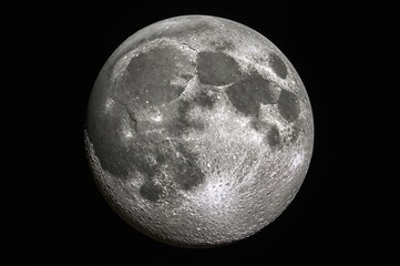 Miniature Full Moon with Illuminated Night Light and Lunar Texture