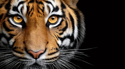 Fototapeta premium Close up portrait of majestic tiger showing its power and beauty