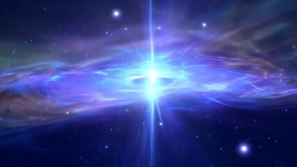 A vibrant cosmic spectacle showcases a dazzling nebula, filled with swirling, luminous clouds of celestial gas and starlight.