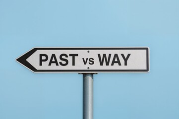 Road Sign Indicating Path to History or Tomorrow