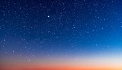 Starry night sky at sunset