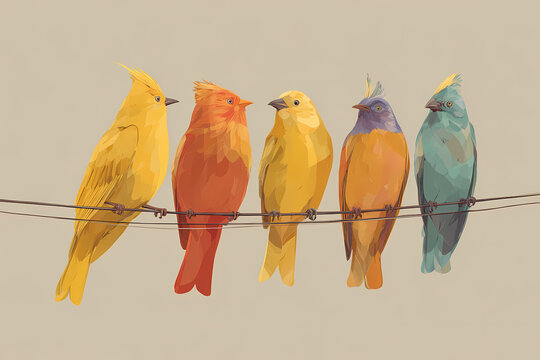 Five Mythical Birds of Legend A Whimsical Gathering of Feathered Creatures from Folklore and Fantasy Tales