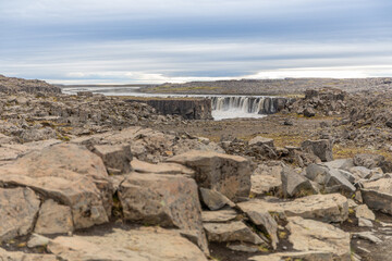 Large cascade de Selfoss, dans le nord-est de l'Islande