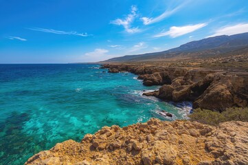 Stunning ocean scenery with rocky formations