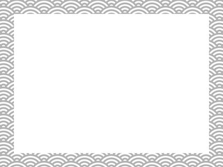 青海波長方形フレーム