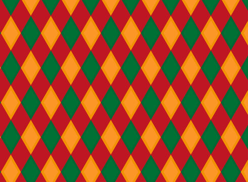Dise&ntilde;o de patr&oacute;n de rombos en color amarillo y verde.