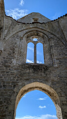 Fototapeta premium Ruins of Abbaye des Chateliers in La Flotte, Ile de Re, France. 