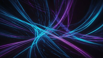 Vibrant abstract lines in shades of blue and violet creating a dynamic visual effect.