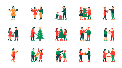 Fototapeta premium Christmas celebration with gifts and christmas tree holiday season christmas family and friends christmas spirit