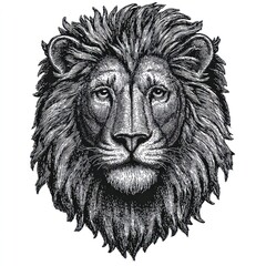 Lion head portrait graphic