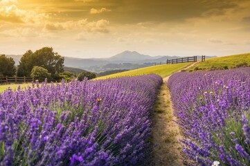 Stunning purple lavender landscapes on the southern island