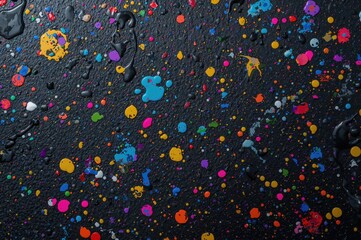 Colored Dots Against a Black Backdrop