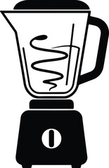 Vector blender machine minimal style kitchen appliances silhouette illustrator
