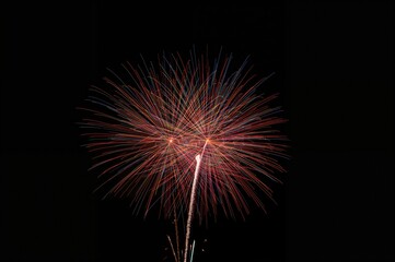 Fototapeta premium Explosions of light in the night sky