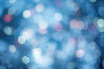 Obraz premium Abstract blue bokeh with a soft blurred effect for backdrop