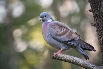Fototapeta premium Mature typical wood pigeon (Columba palumbus)