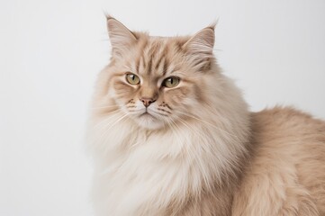 Obraz premium Gorgeous feline against a white background