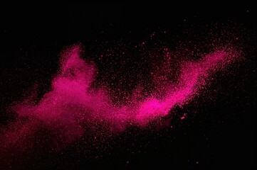 Vibrant pigment burst against dark backdrop