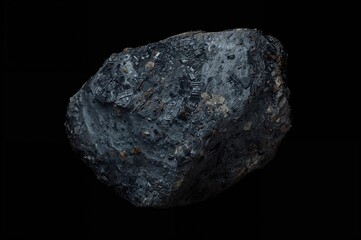 Fototapeta premium Industrial fuel source coal from above, used for coke production.