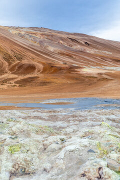 Zone g&eacute;othermale de Hverir, paysage irr&eacute;el digne d'une autre plan&egrave;te, dans le nord-est de l'Islande