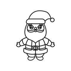 Cute Santa Clause Cartoon. vector illustration