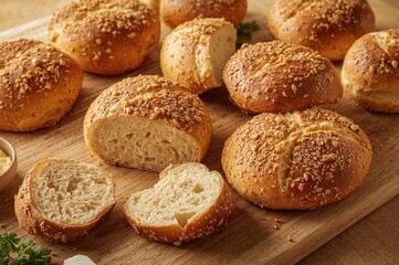 Naklejka premium Handcrafted tiger swirl breads