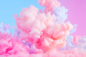 Obraz premium A mesmerizing abstract image of a beautiful peach ink explosion
