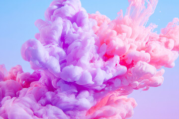 Obraz premium A mesmerizing abstract image of a purple ink smoke trail