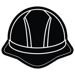 hard hat vector icon on white background