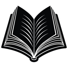 open book vector on white background