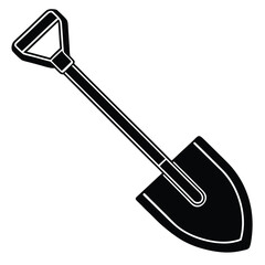 shovel vector icon on white background