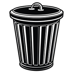trash can vector on white background