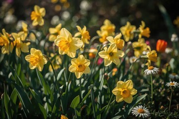 Fototapeta premium Bright Yellow Blossoms in Spring